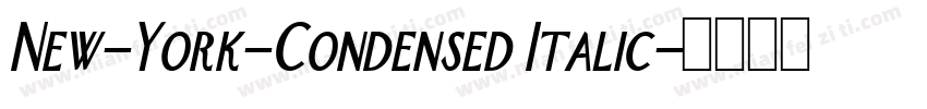 New-York-Condensed Italic字体转换